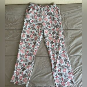 Sleep Sense Cozy Women's Pajama Pants - Pink and Gray Pattern, Size XS